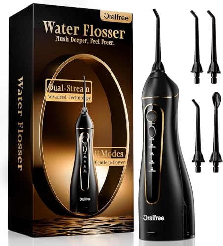 Cordless Water Flosser for Teeth - Portable Rechargeable Oral Irrigator with 4 Modes and IPX7 Waterproof Design