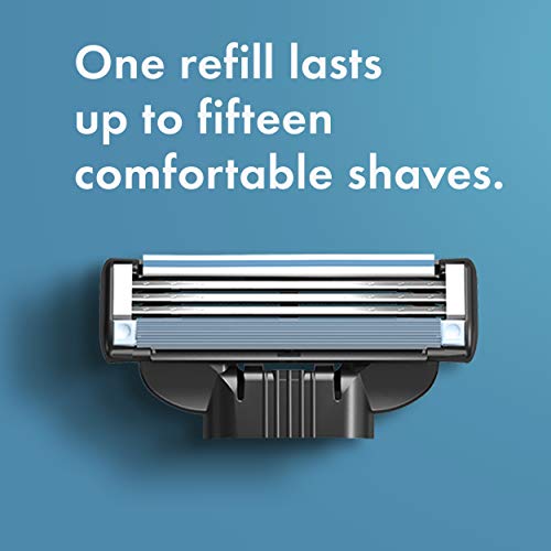 Gillette Mach 3 Razor Blade Refills 12 Pack - Compatible with Mach 3 Razors