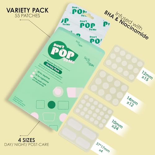 SoloVegan 165pcs Acne Patches Set - Invisible Hydrocolloid Spot Cover & Blemish Treatment
