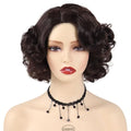 Brown Curly Wig 12 Inch Short Synthetic Hair for Women - Realistic & Stylish
