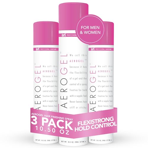 Aerogel Hair Finishing Spray for Styling & Volume - 10.5 oz Pack of 3