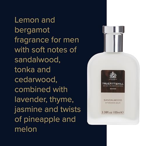 Men's Sandalwood After Shave Balm - Soothing Moisturizer for Sensitive Skin, 3.38 oz