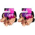 Goody Ouchless Forever Satin Scrunchies, 2 Ct, Brown & Black, 3X Stronger Damage-Free Hold Hair Scrunchies, 16 Strand Inner Core, Styling Accessories for Women & Men, For Medium-Thick Hair (Pack of 2)