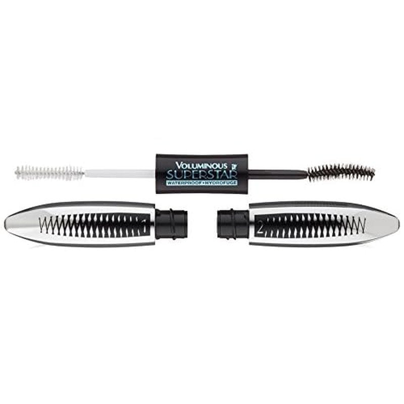 L'Oreal Paris Cosmetics Voluminous Superstar Mascara, Waterproof, Blackest Black, 0.41 Fl. Oz, 1 Count