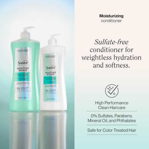 Suave Moisture Repair Conditioner Set - Sulfate-Free Hydrating Hair Care, 28 fl oz, 4 Count