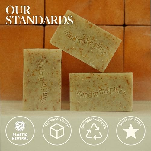 Men's Organic Exfoliating Bar Soap - Moisturizing, Sensitive Skin Safe
