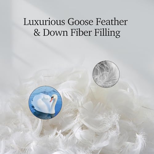 Light Warmth King Size Goose Feather Down Fiber Comforter - Hotel Quality