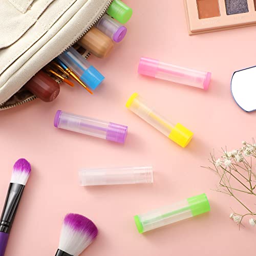 300 Pcs Lip Balm Containers 5ml Plastic Lip Gloss Tubes with Push Wheel - Assorted Colors