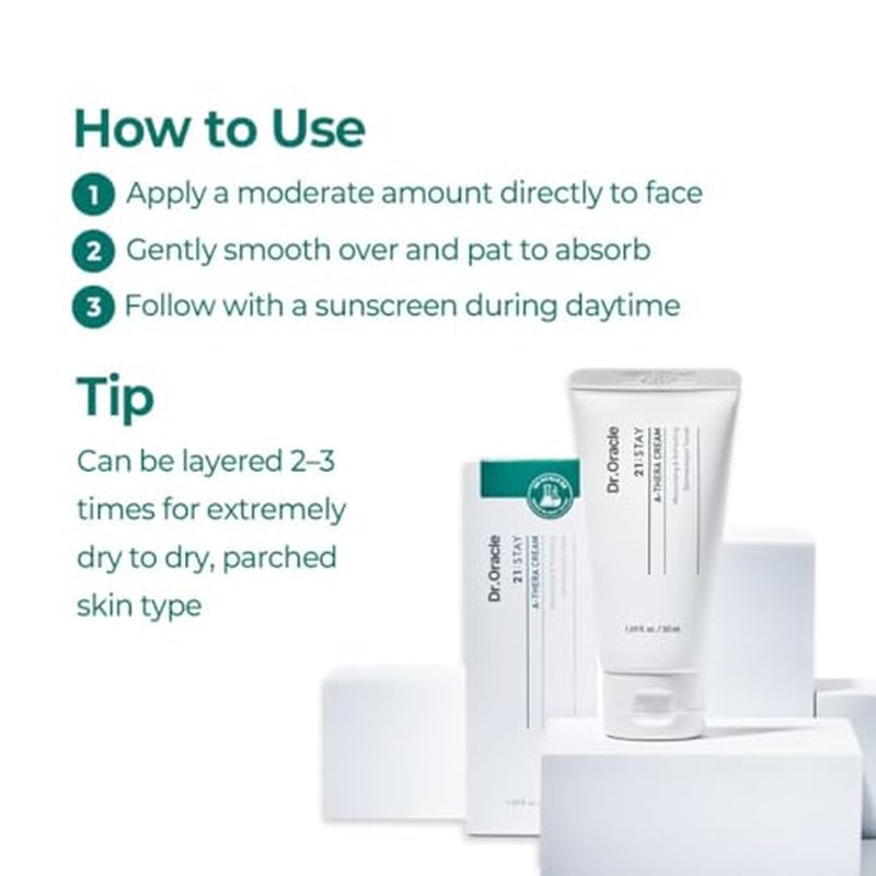 DR. ORACLE 21 Stay A-Thera Cream Gel ? Lightweight Gel Moisturizer for Oily, Sensitive Skin, Non-Comedogenic, Korean Skincare, Dermatologist Tested, 1.69 fl. oz