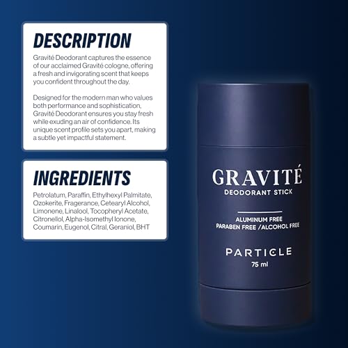 Men's Aluminum & Paraben Free Deodorant - Fresh Bergamot & Vetiver, 75ml
