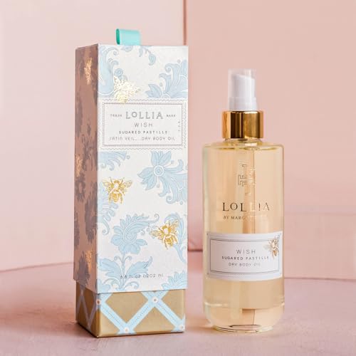 LOLLIA Wish Dry Body Oil, 6.8 Fl. Oz. ? Sugared Pastille ? Women¡¯s, Scented, Moisturizing, Dry Body Oil for Women, For All Skin Types