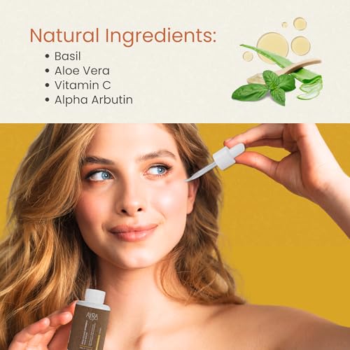 Brightening Vitamin C Face Serum ? 1 Fl Oz | skin glow serum with Hyaluronic Acid, Alpha Arbutin & Aloe Vera Extract | Organic & Eco-Friendly Skincare | Ideal for Dark Spots & Dull Skin