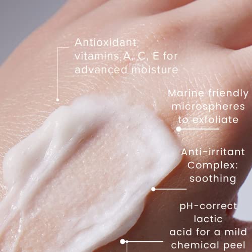 Priori Skincare Peel and Scrub for Face and Body - Lactic Acid Retinol Vitamin C, E At-Home Microdermabrasion Anti-Irritant Dermatologist Tested