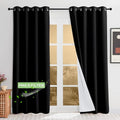 KGORGE Blackout Soundproof Curtains 4 Layers 52x84 Inches Pack of 2 - Black
