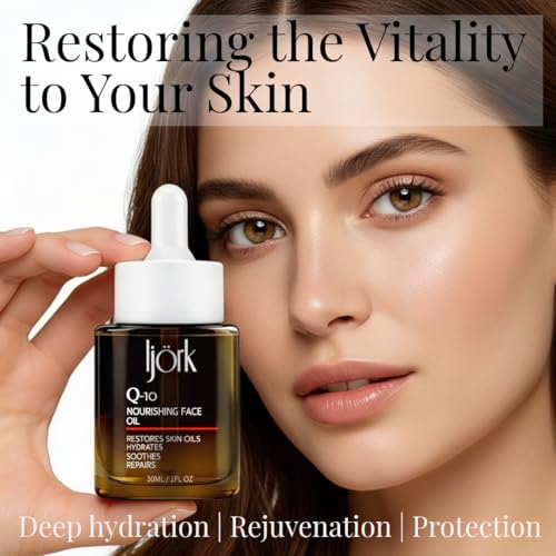 Q-10 Face Oil with CoQ10, Vitamin C & E – 15-in-1 Anti-Aging Hydrating Oil for Radiant Skin
