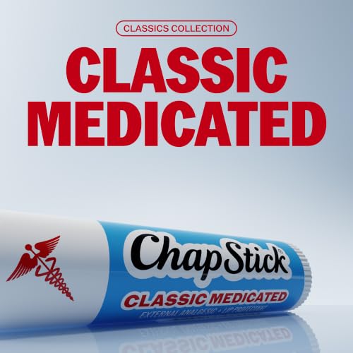 Medicated Lip Balm Set - 12 Pack, Menthol & Camphor for Chapped Lips, 0.15 Ounce