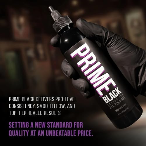 Black Tattoo Ink 8oz - All-Purpose, Smooth Flow, Long-Lasting Supply
