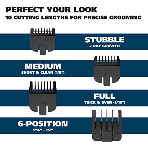 Wahl Groomsman Beard Trimmer Corded & Cordless with Silver/Black Finish