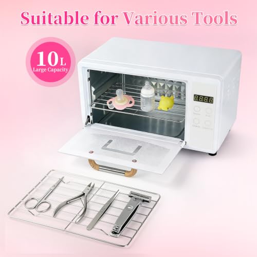 White Double-Layer UV Light Nail Tool Cleaning Machine - Heemeei