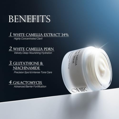 OHIR White Camellia Glutathione Face Cream 50ml Hydrating Brightening Skin Care