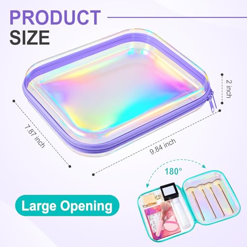 M Laser Hard Zipper Case Plastic Organizer - Clear 3 Pack