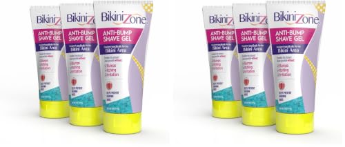 Bikini Zone Anti-Bump Shave Gel for Sensitive Areas - 5 Fl Oz Pack of 6