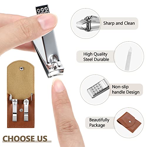 Lasnten 24-Piece Manicure & Pedicure Nail Clipper Set - Brown, 4-in-1