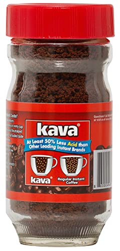 Unflavored Kava Low Acid Instant Coffee 4 oz Pack of 6 - Acid Neutralized