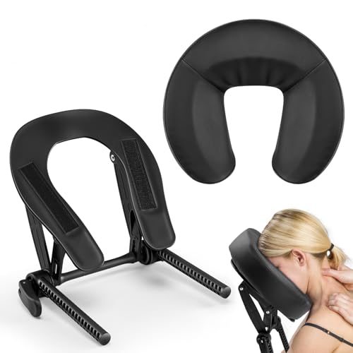 Black Adjustable Massage Table Face Cradle & Headrest - Universal Fit