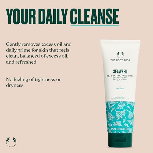 The Body Shop Seaweed Gel Cleanser for Oily & Combination Skin 125ml - Vegan, Natural