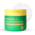 Vegan J Daily Toner Pads - Exfoliating & Hydrating Facial Cotton Pads