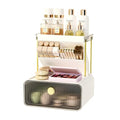 Followin 3-Tier Makeup Organizer with Drawer - Smoke Gray Vanity Desk Display