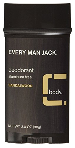 Every Man Jack Sandalwood Deodorant 3oz Pack of 2 Aluminum-Free Long Lasting