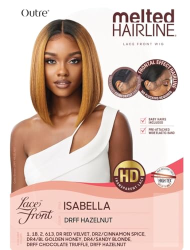 Outre Lace Front Wigs - Melted Hairline Isabella 1B Off Black Synthetic Hair