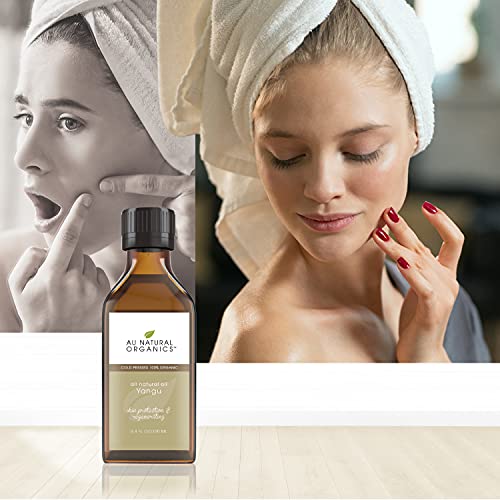 Yangu Oil for Sunburn Relief & Skin Hydration - 100% Pure Cold Pressed, Non-Greasy Moisturizer for Face & Body, 3.4oz