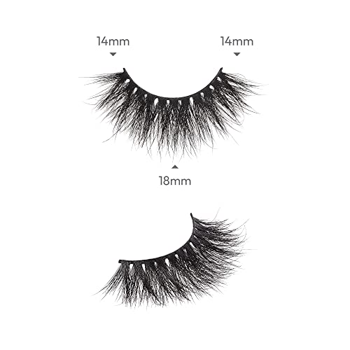 i?ENVY Luxury Mink Collection 100% Real Mink (1 Pack, 6 i?ENVY False Lashes Luxury Mink Collection Eyelashes 100% Real Mink Glamorous Eye Look Lashes Maximum Fluffiness 3D Multi-Curl Angle)