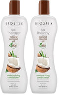 BioSilk Silk Therapy with Coconut Oil Moisturizing Conditioner - 12 Fl Oz Pack of 2