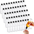 Marsui 50 Pcs Travel Bottles for Toiletries 10 oz Travel Size Containers Clear Shampoo Bottles Refillable Squeeze Bottle with Flip Cap Toiletry Bottle for Shampoo Lotion Conditioner(Black Lid)