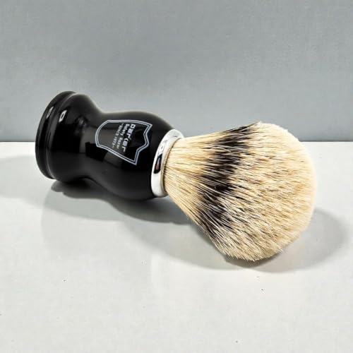 Shaving Brush with Silvertip Badger Bristles & Black Resin Handle - Parker BHST, Variation of THIS listing