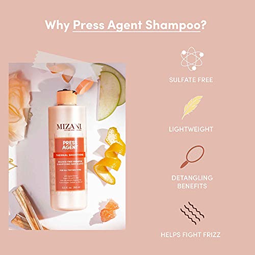 Mizani Thermasmooth Sulfate-Free Shampoo 8.5 Oz – Argan Oil for Dry, Frizzy Hair