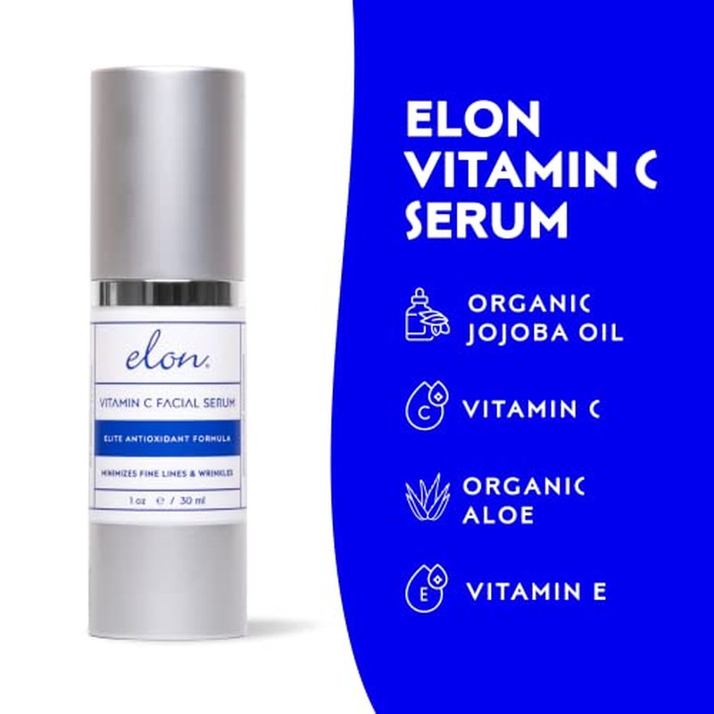 Elon Vitamin C Facial Serum | Lightweight Antioxidant Care for Dull Uneven Skin | Daily Hydrating Formula for Healthy Complexion