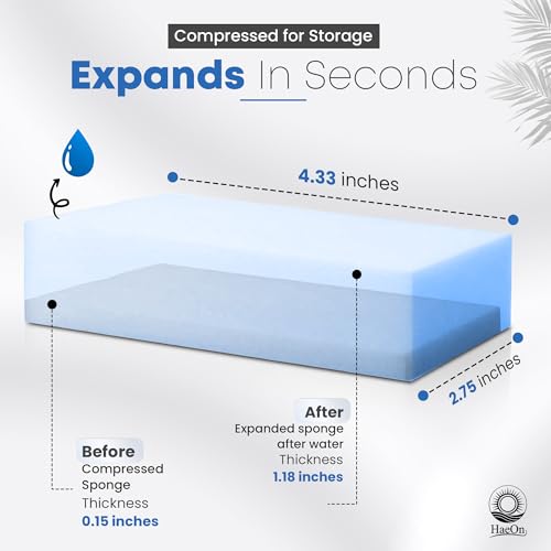 White Disposable Shower Bath Sponge 50 Pack for Travel Hotel Camping - Hygienic & Portable