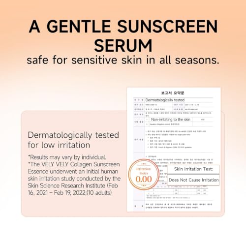 Hydrating Collagen Sun Serum SPF 50+ for Dry Skin - Lightweight Daily Sun Protection