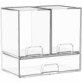 Baby Bottle Organizer with Stackable Drawers - BPA Free Countertop Storage for Breast Pump Parts & Accessories