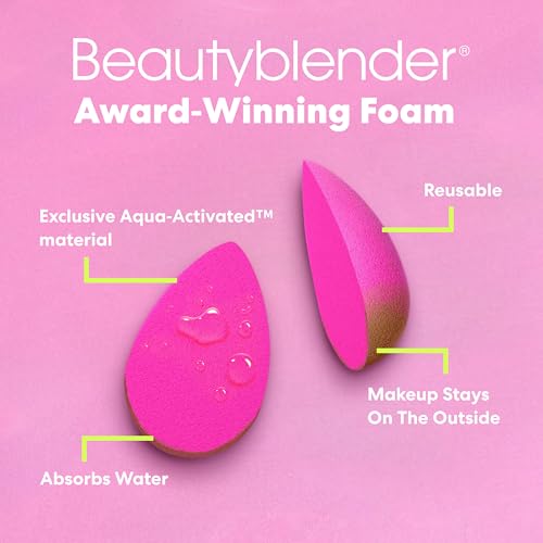 Makeup Sponges Pack of 2 - Pink & Black Beautyblender Original & Pro