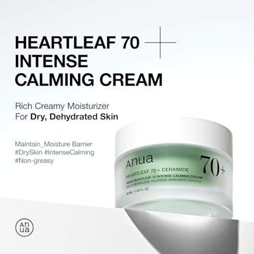 Anua Gentle Moisture Duo: Heartleaf 77 pH 5.5 Soothing Toner & Heartleaf 70 Intense Calming Cream for skin barrier repair, hyaluronic acid, panthenol for facial moisturizer, Vegan, Korean Skincare set