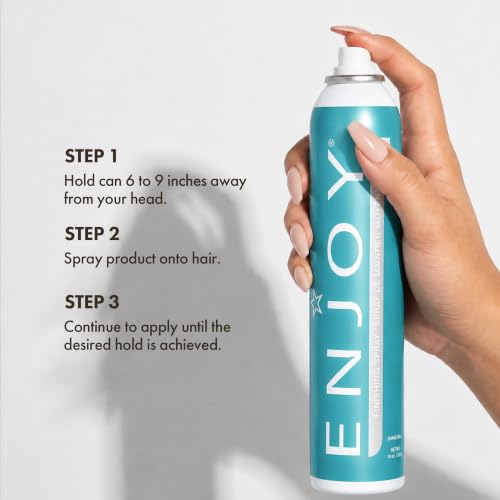 Enjoy Hair Finishing Spray - Flexible Hold, Anti-Frizz, Shine, 10 Oz
