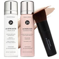 MagicMinerals AirBrush Foundation Set by Jerome Alexander ? 3pc Set Includes Primer, Foundation and Kabuki Brush - Spray Makeup with Anti-aging Ingredients for Smooth Radiant Skin (Light)