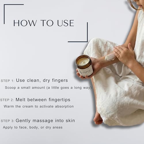 Clarity Glow Grass Fed Beef Tallow Moisturizer for Face & Body ? Whipped Tallow Body Butter for Dry, Sensitive Skin ? Natural Anti Aging Cream ? 2 oz