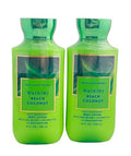 Waikiki Beach Coconut Lotion Set - Tropical Fragrance for Women, 2 Pack 16 Fl Oz
